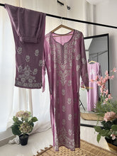 Vriksham Onion Pink Chikankari Kurti & Pajama Set-VS4332
